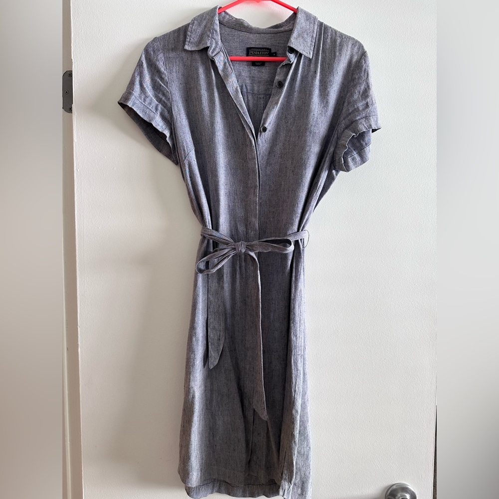 Womens Pendleton Button-up Chambray Dress